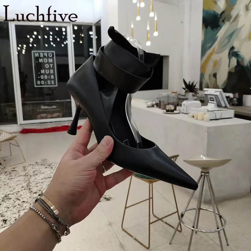 Sexy Thin High Heels Women Pumps Shoes Pointy Toe Red T-Show Shoes Woman Classic Lace Up Fahion Party Shoes Zapatos De Mujer