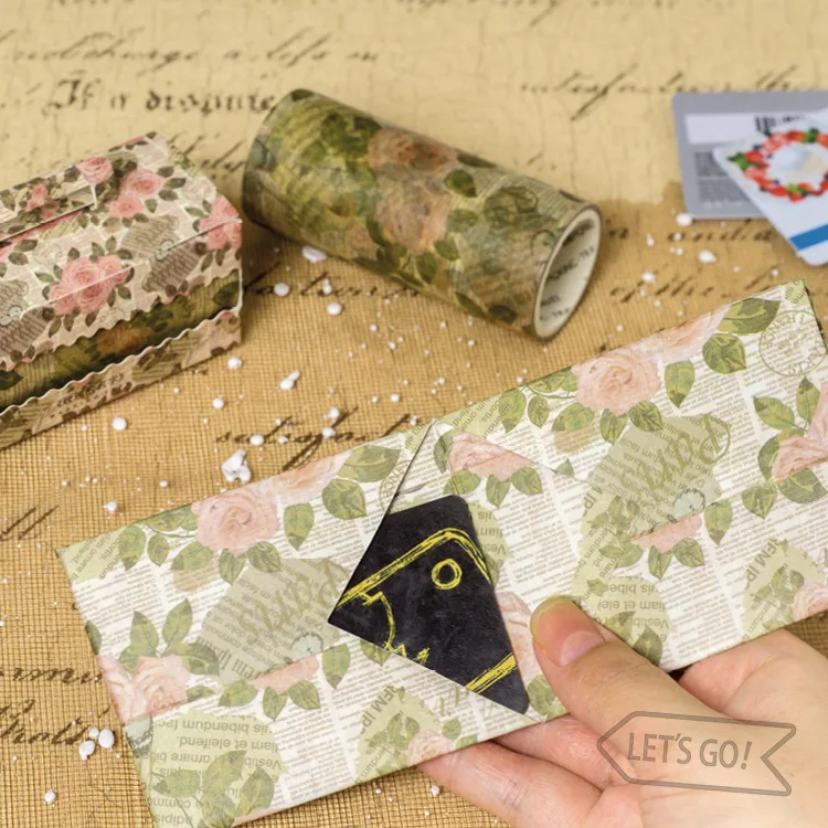 Ретро жизнь серии 9 см Широкий васи ленты блокнот планировщик наклейки клейкая