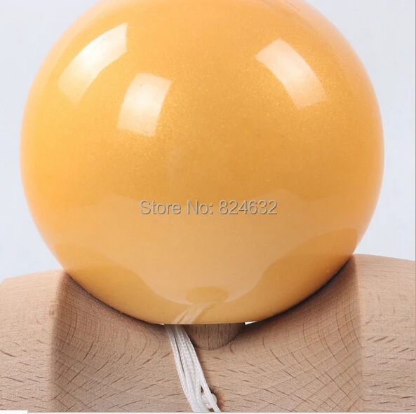 Профессиональный Джамбо Kendama Большие размеры 8 см диаметр цвет золотистый слово