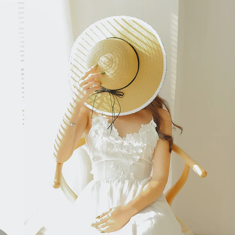 Пляжная шляпа для отдыха соломенный монохромный Отдых Путешествия Пляж sombrero
