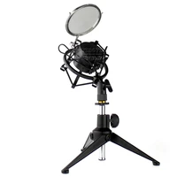 tripod desktop stand spider microphone windscreen pop filter studio mic isolation shield shock mount suspension desk shockmount
