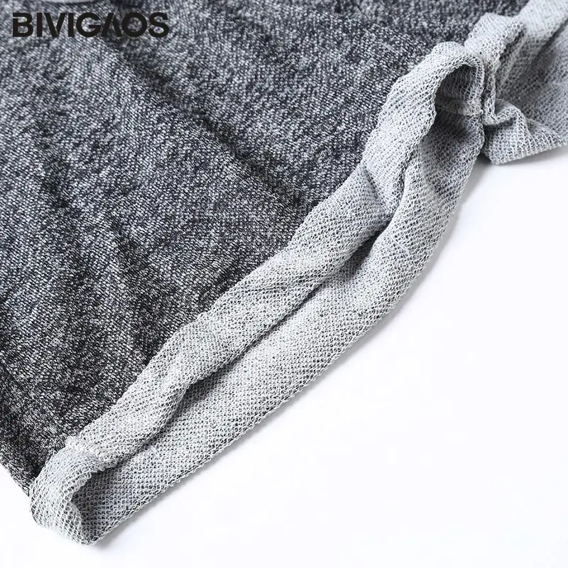 Bivigaos Лето Стиль досуга Для женщин Махровая ткань широкую ногу шорты свободные