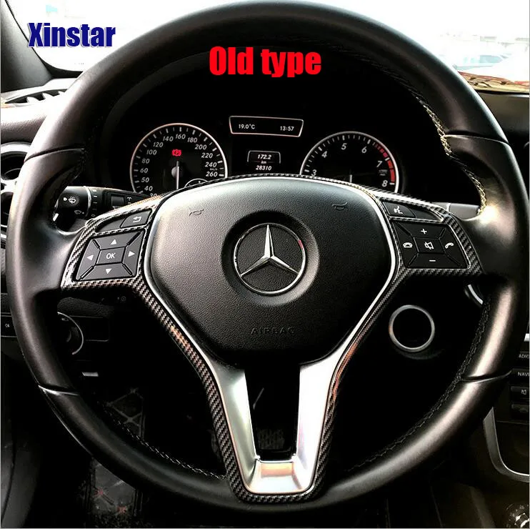 old type ABS украшение рулевого колеса автомобиля Наклейка для Mercedes Benz A B C E GLA GLC CLA GLE GLS W205 W213 amg a45 - Название цвета: old type
