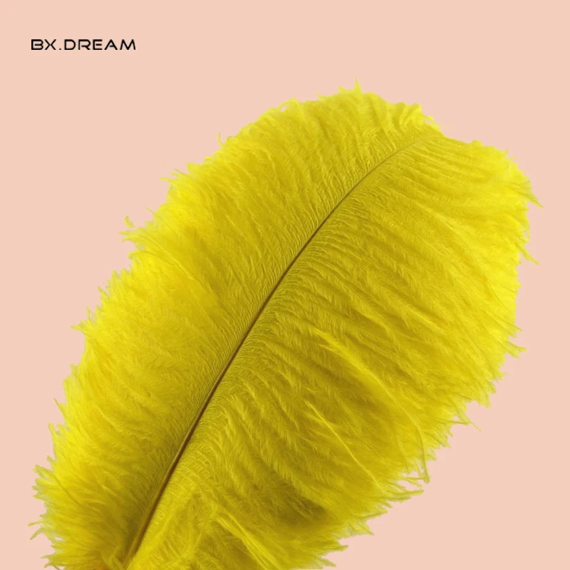10 шт./лот 12 дюймов желтое страусиное перо украшение для свадебвечерние 25 30 см