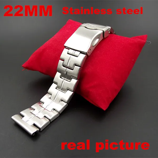 1 шт. высококачественный ремешок из нержавеющей стали для наручных часов 22 мм