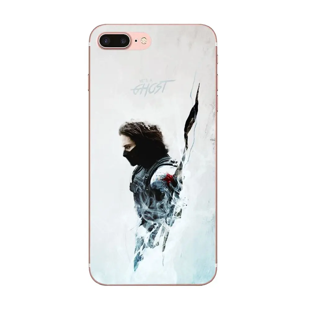as picture Мягкий чехол Bucky Barnes для Apple iPhone 4 4S 5 5C 5S SE 6 6S 7 8 Plus X XS Max XR - Цвет: as picture