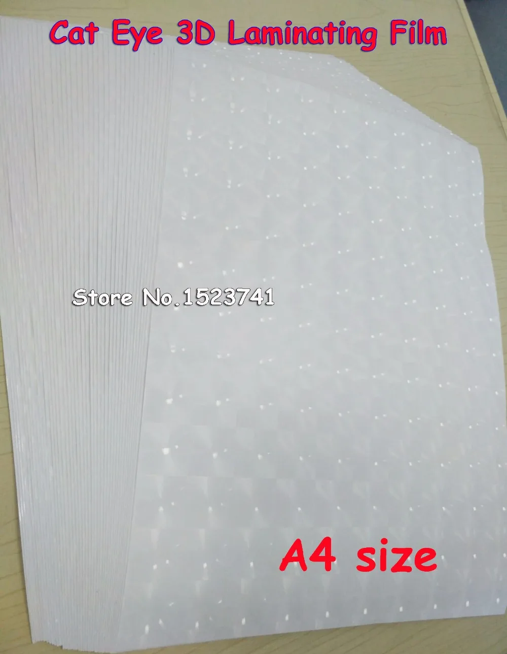 10 шт./лот A4 размер солнцезащитные очки "кошачий глаз" 3D текстура холодной плёнка ПВХ для ламинирования листов