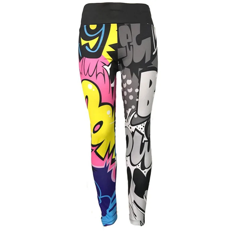 Маленький Монстр Леггинсы с принтом 2018 г. Новые Модные женские Высокая талия Push Up