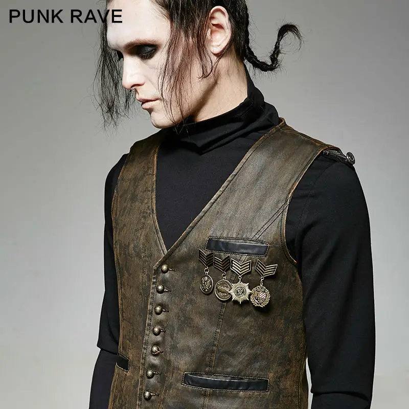 Последние два! Панк рейв военная форма медаль streampunk готические броши значок