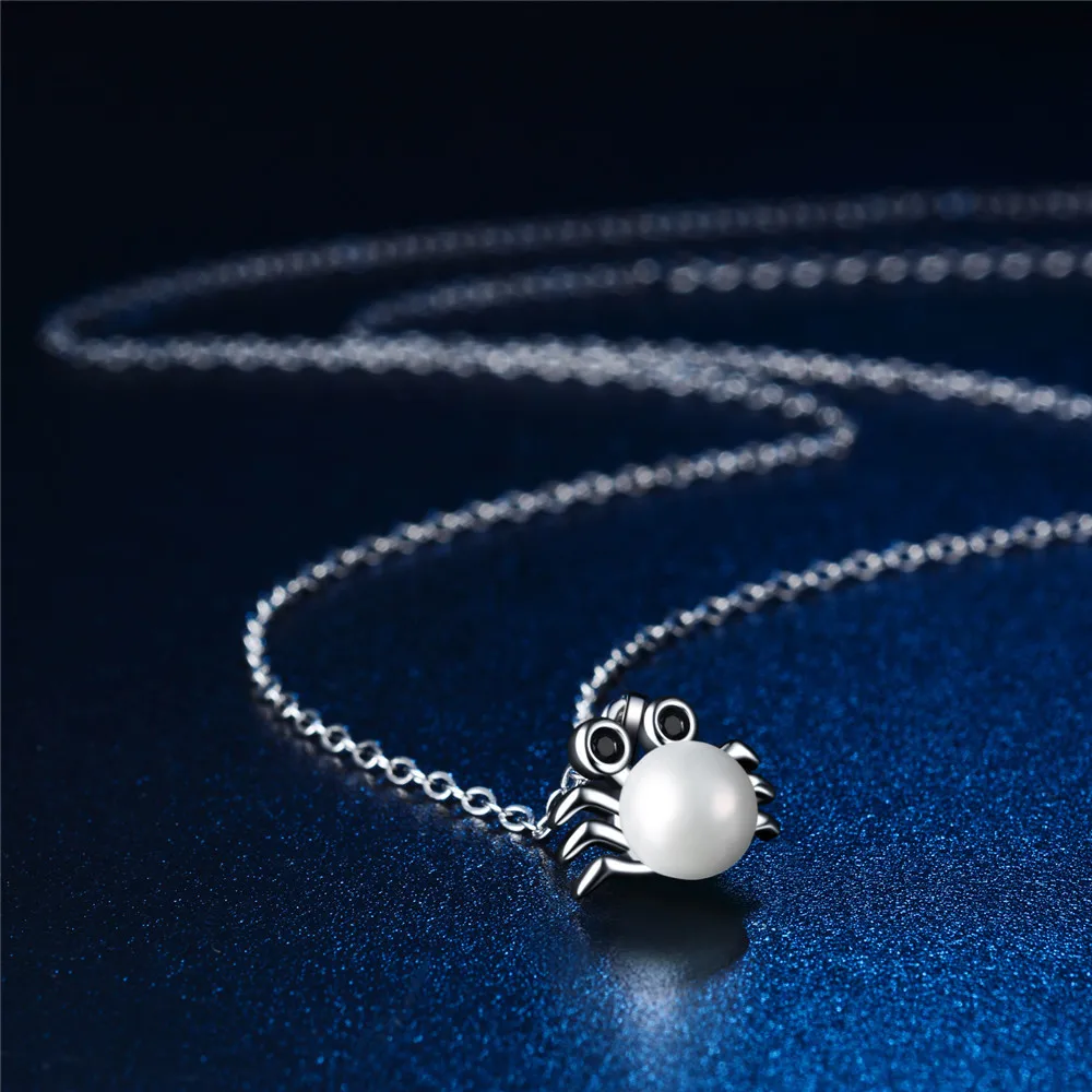 Natural Freshwater Pearl Pendant Necklace Cute Animal Crab | Украшения и аксессуары