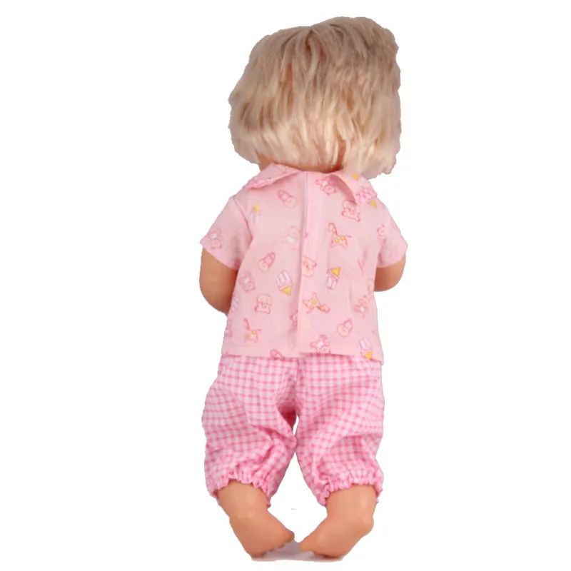 Clothes For Dolls Fit 41cm Nenuco Doll y su Hermanita Pink Blouse And Grid Pants Outfits 16inch | Игрушки и хобби