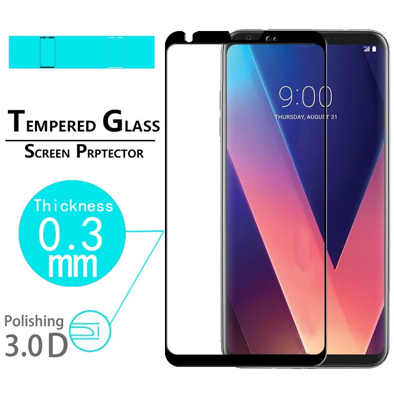 Премиум полное покрытие 3D изогнутые края стеклянная пленка для LG V30 PLUS + H930G