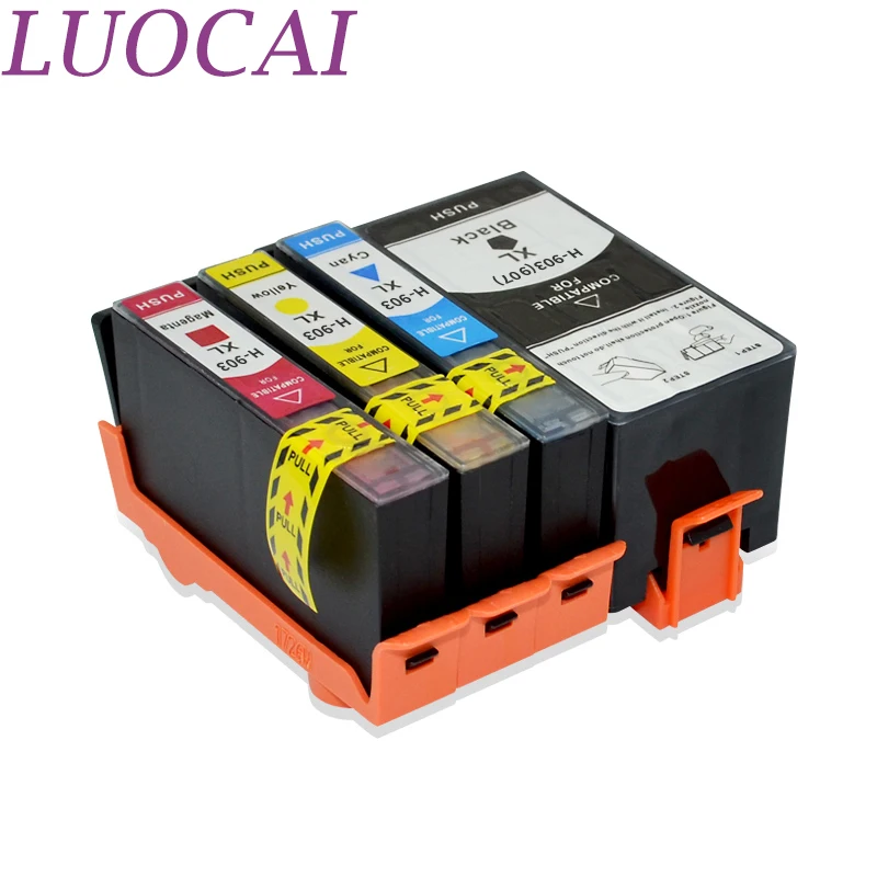 LuoCai 4 шт. чернильные картриджи совместимые с hp 903XL 903 907 xl OfficeJet Pro 6950 6960 6970 все в