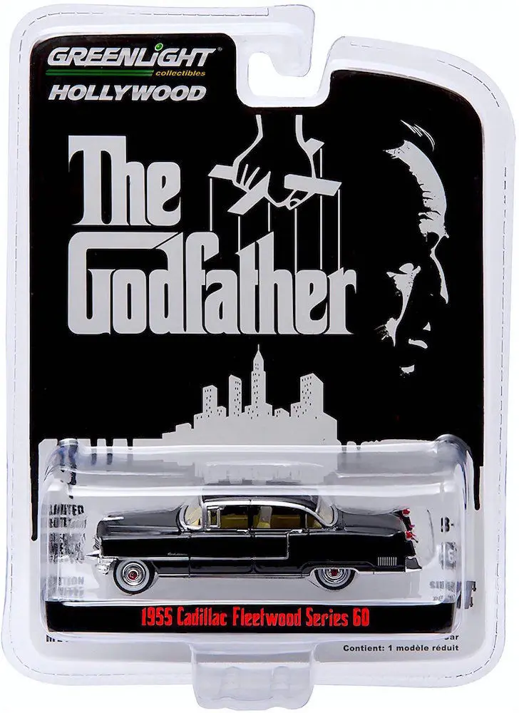GL 1: 64 Крестный отец 1955 Cadi llac Fleetwood серия 60 сплав модель автомобиля литые под давлением металлические игрушки подарок на день рождения для детей мальчик