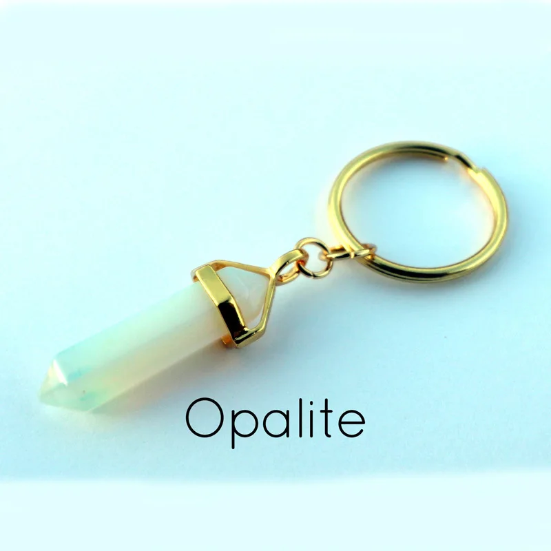 1 шт. брелок для ключей с натуральным кварцевым камнем | Брелки
