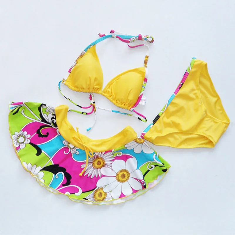 Новый Дизайн Бикини Девушки Купальники Tankini Купальник Дети Две Пьесы Летний Пляж