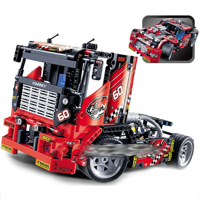 608 шт. Legoings гоночный автомобиль 2 в 1 трансформируемая модель строительные блоки