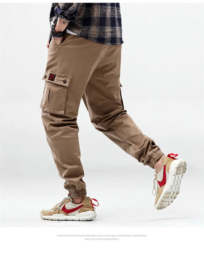 Брюки карго мужские Pantalon Homme шаровары японские тактические брюки хип хоп камуфляж Kargo хаки черный плюс 6XL 7XL Повседневная Уличная одежда
