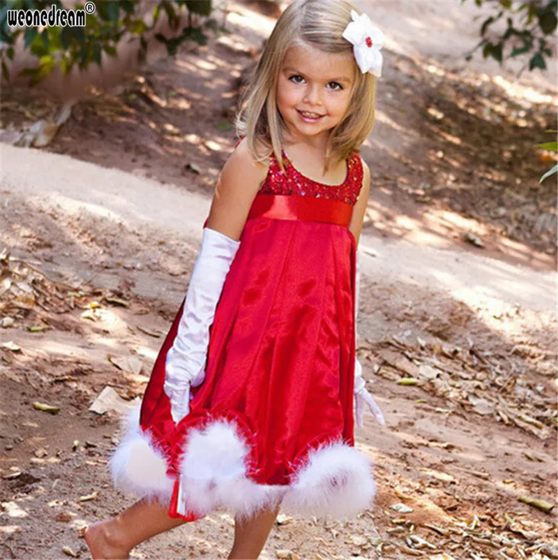 WEONEDREAM Elegant Sequin Flower Girl Dresses Hot Princess Party Infanti Baby Clothes Pageant Kids First Communion | Детская одежда и