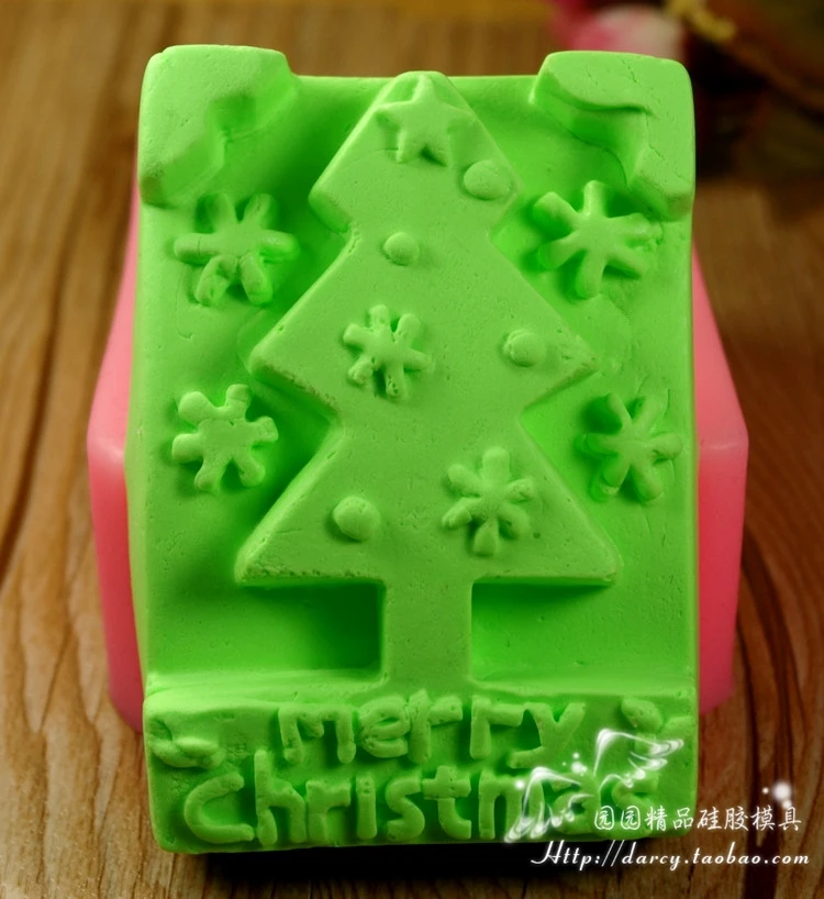 Рождественская елка силиконовая форма для мыла ручной работы 3D фотообои формы