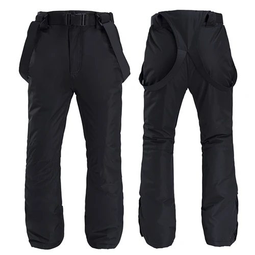 Pant Black Лыжные куртки и штаны женский лыжный костюм комплекты для сноубординга очень теплая ветрозащитная Водонепроницаемая зимняя одежда для улицы - Цвет: Pant Black
