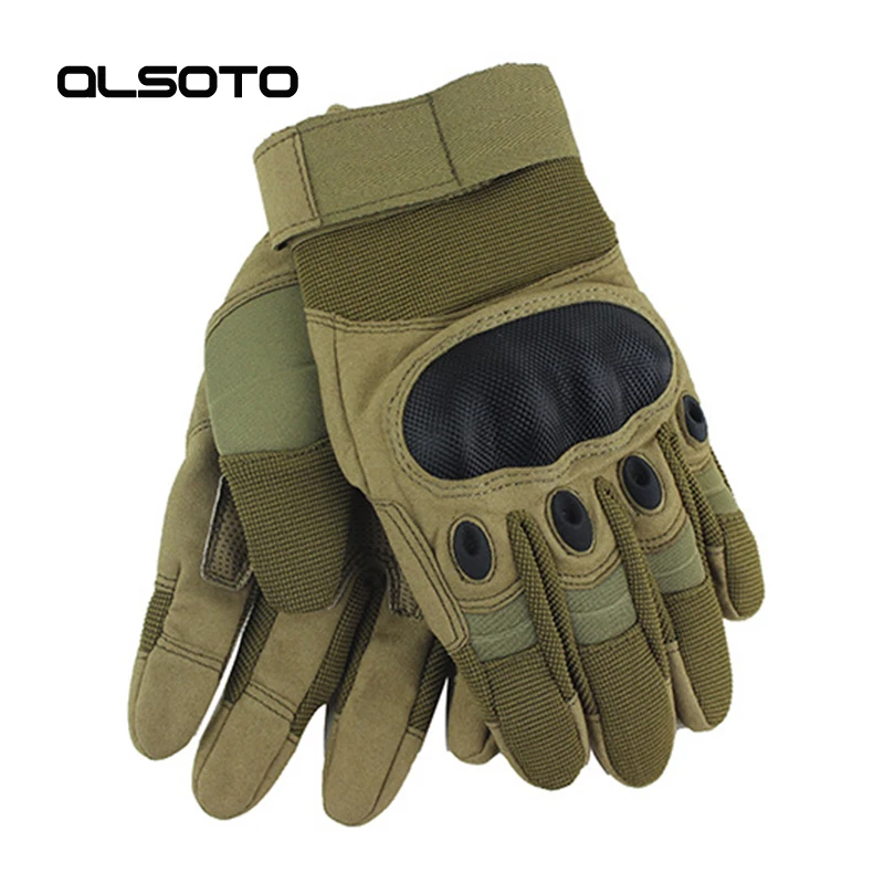 

Touch Screen Outdoor Tactical Men Full Finger Hiking Cycling Men's Gloves Armor Protection Shell Gloves Motorcycle