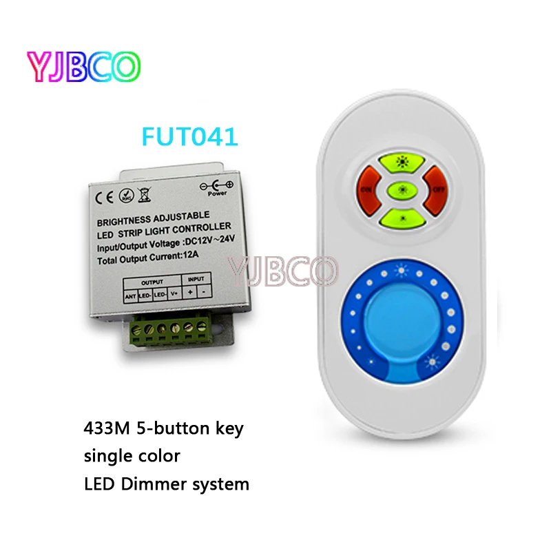 FUT041 433 МГц выход 10A одноцветная Светодиодная лента диммер для LED полоса светильник