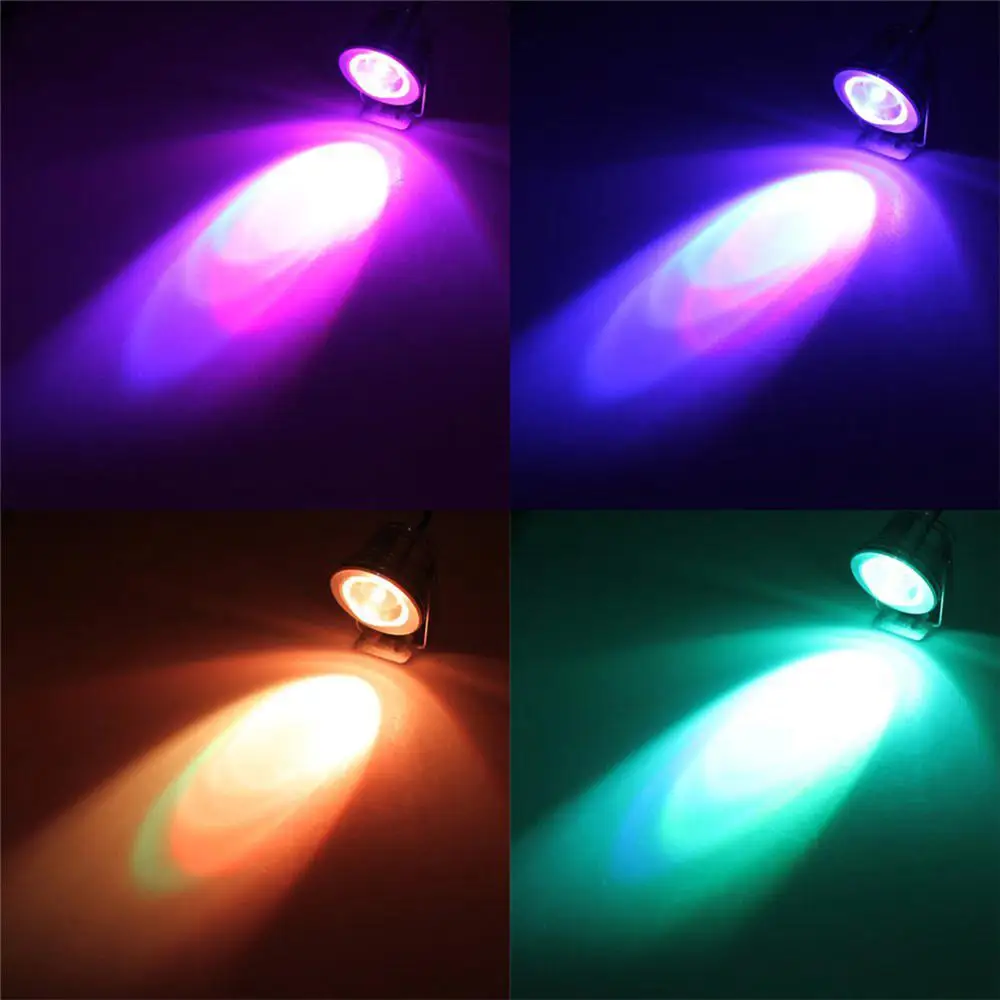 Водонепроницаемая светодиодная лампа с дистанционным управлением цветной