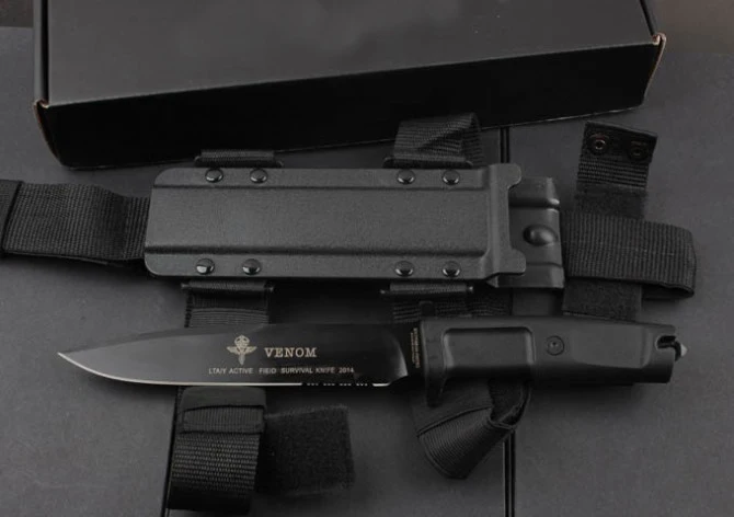 Новейший яд фиксированный нож для выживания с резиновой ручкой охотничий