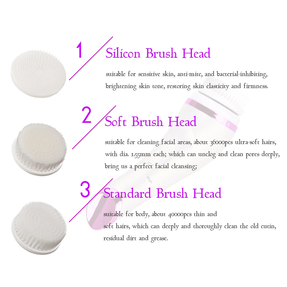 Goedkoop Elektrische Gezichtsreiniger Warm Gezicht Reiniging Ultrasone Gezicht Stimulator Trillingen Gezicht Borstel Oplaadbare Make-Up Remover Gezichtsverzorging