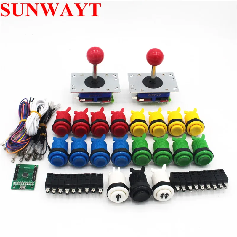 2 игрока аркадный USB кодировщик DIY игровой комплект для ПК PS3 Android и Raspberry Pi с