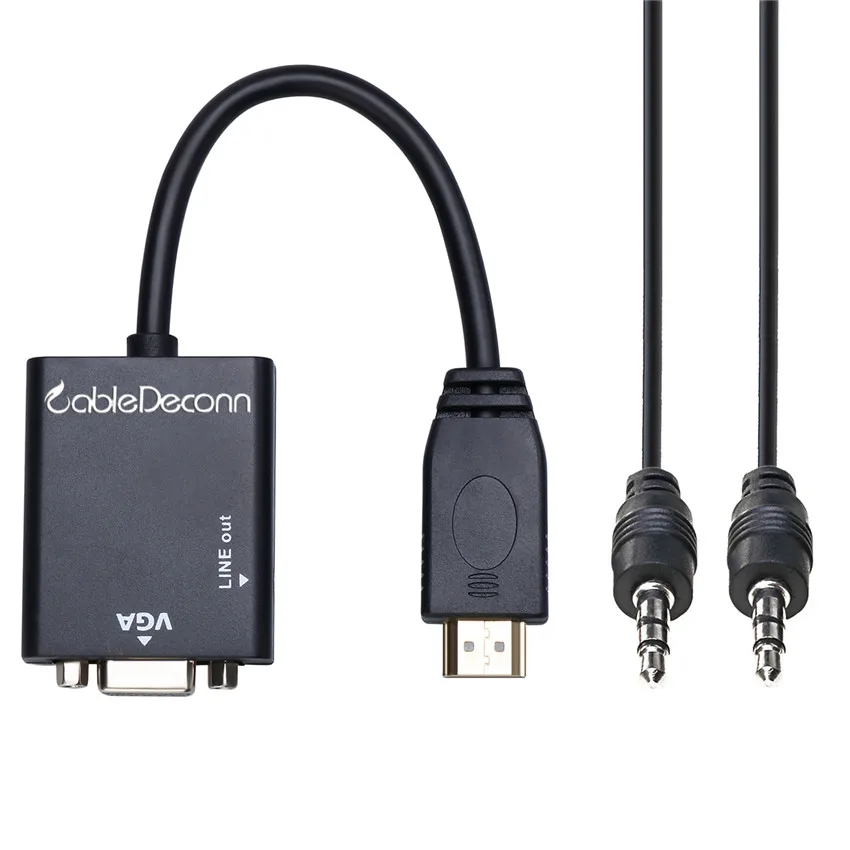 HDMI в VGA конвертер с аудио мини адаптер и микро 3в1 папа женский