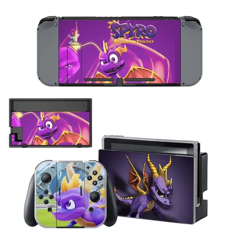 Виниловые шкуры, сменные наклейки Spyro, Набор наклеек для консоли nintendo Switch и контроллера Joy-Con