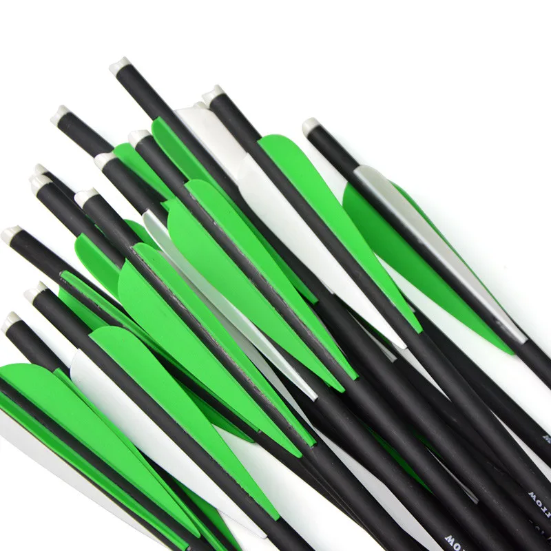 6/12pcs 17inch Archery Crossbow Bolts Arrow Carbon Rubber Feather Replaceable Blade Broadhead OD8.8mm Shooting Accessories | Спорт и