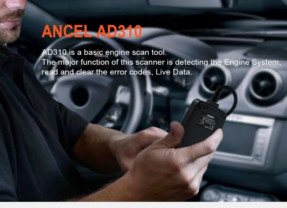 Ancel AD310 OBD2 сканер Автомобильный анализатор двигателя инструмент OBD 2 OBDII считыватель кодов Авто сканер инструмент автомобильный диагностический инструмент для автомобиля