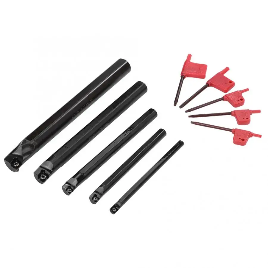 turning knife 5PCS 7/10/12/16/20mm CLCR Lathe Turning Tool Insert Blade Boring Bar Holder Set lathe | Инструменты