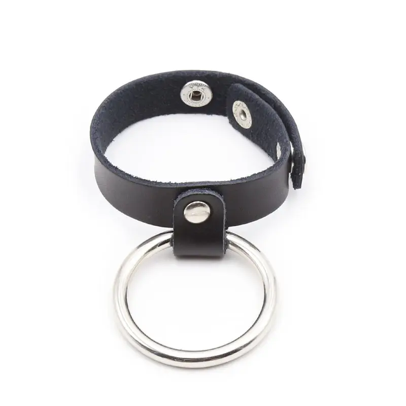 I Iron ring Мужское эротическое сексуальное нижнее белье, нижнее белье из натуральной кожи, Gaine, трусики, трусы, Gay, клетка для яичек, увеличивающая Силиконовое металлическое уплотнительное кольцо - Цвет: I Iron ring