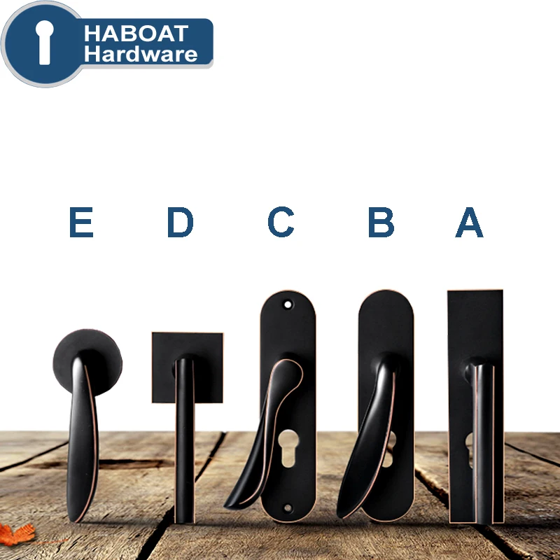 HA1001 дверная ручка замок современный стиль черный для домашний интерьер спальни