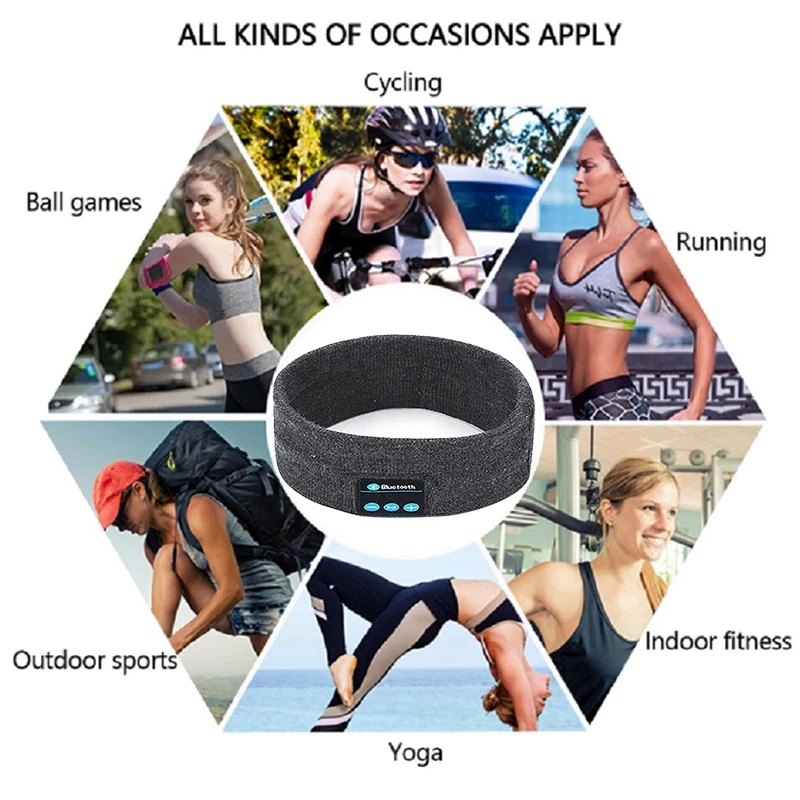 ABGN Горячие-беспроводные Bluetooth темно-серые стерео наушники гарнитура Спорт сна оголовье микрофон большой мощности
