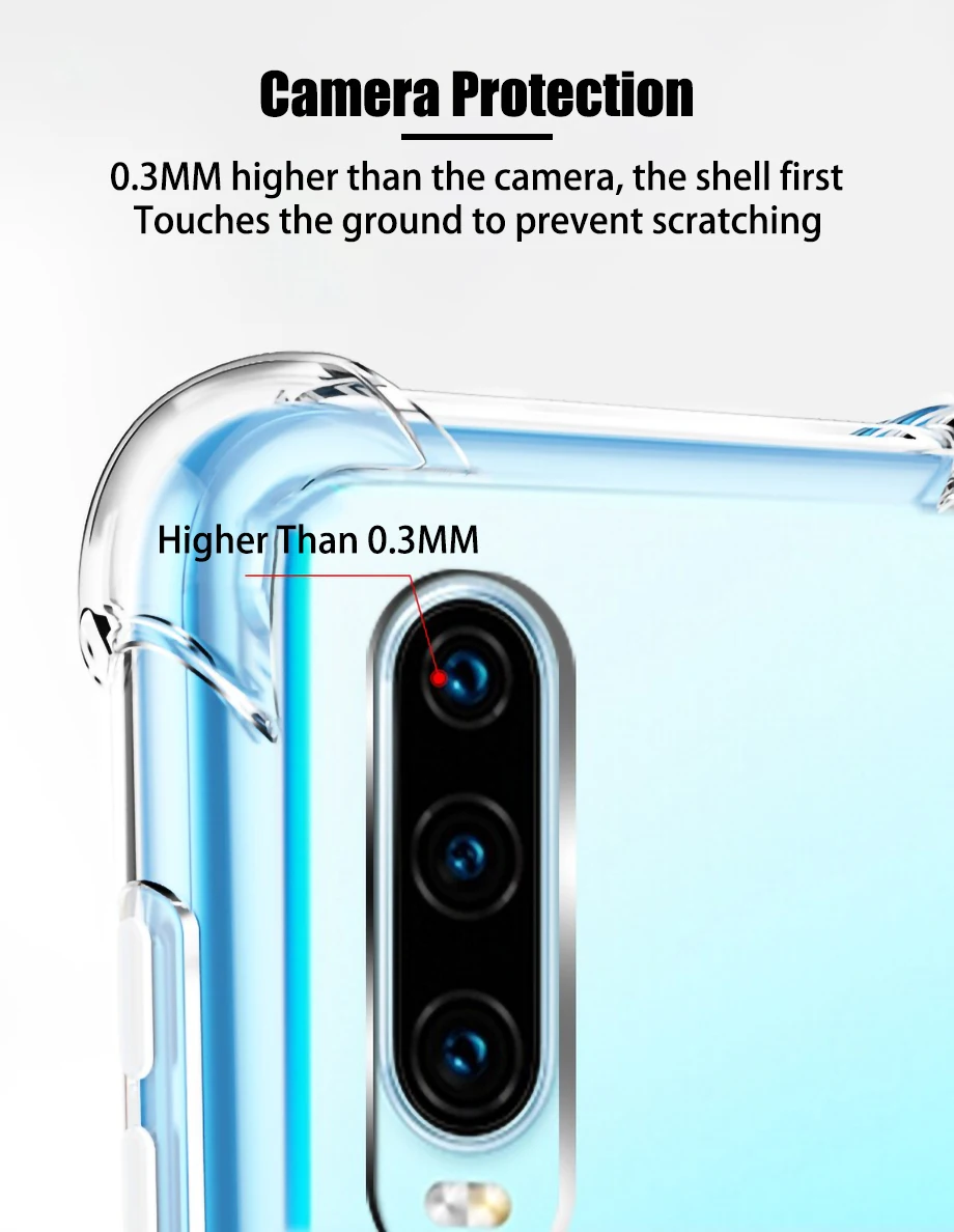Прозрачный противоударный чехол для телефона huawei P20 P30 lite pro P10 huawei mate 30 20 10 9 pro lite защитная задняя крышка