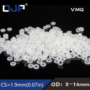 10 шт.лот, белое Силиконовое кольцо, силиконовоеVMQ, уплотнительное кольцо, толщина 1,9 мм, OD567891011121314, резиновая прокладка, шайба