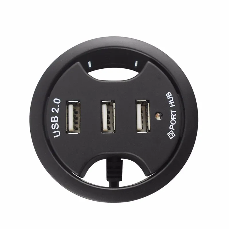 KuWFi Офисный Компьютерный стол с круглым отверстием, usb-разветвитель, usb-концентратор, конвертер для ноутбука, ПК, Mac, интерфейс расширения, 3 порта, 1,4, подключи и играй