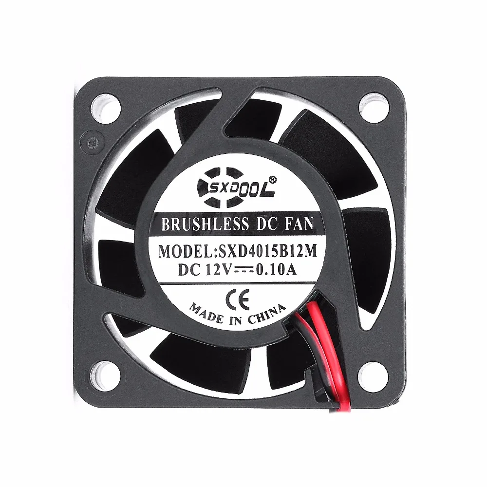 SXDOOL SXD4015B12M 40*40*15 мм 4015 dc12v 0.1A 7000 об/мин 7.7CFM 1U 2U чехол охлаждающий вентилятор|Кулеры и