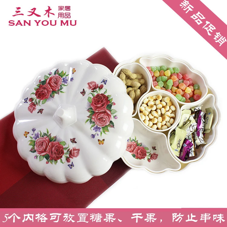 Креативная большая коробка для фруктов в виде тыквы с покрытой пятью решетками