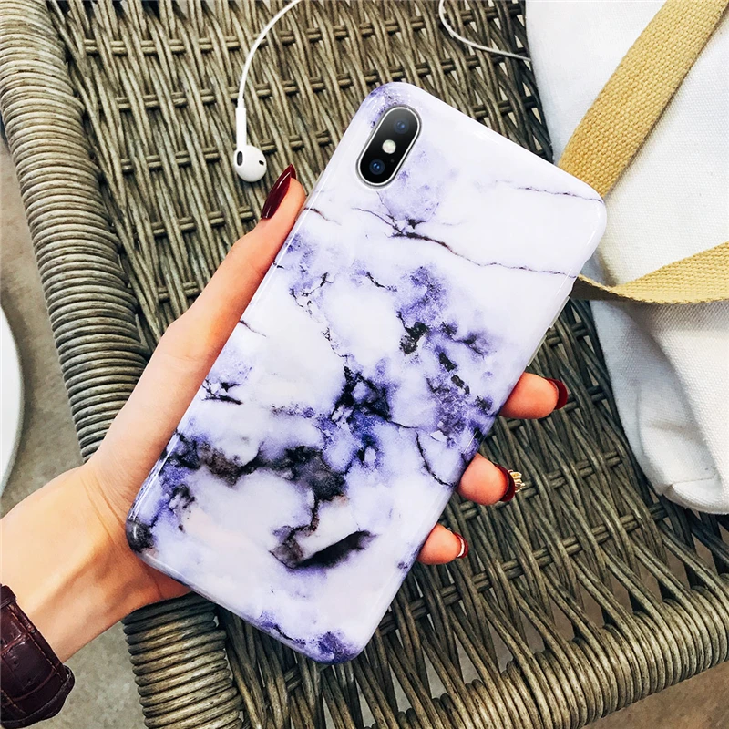 5492 Чехол для телефона Moskado для iPhone 6 6s 7 8 Plus Роскошный Глянцевый гранитный камень мраморная текстура чехол для iPhone 11 Pro X XS Max XR оболочка - Цвет: 5492