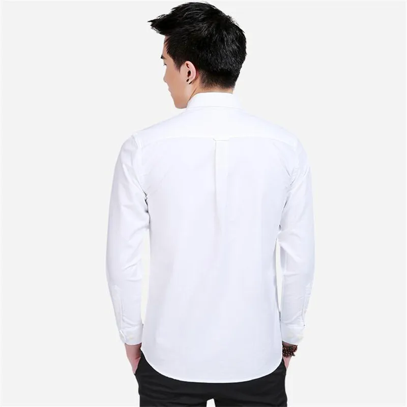 Рубашка Оксфорд мужская хлопок свадебная блуза повседневный смокинг в уличном