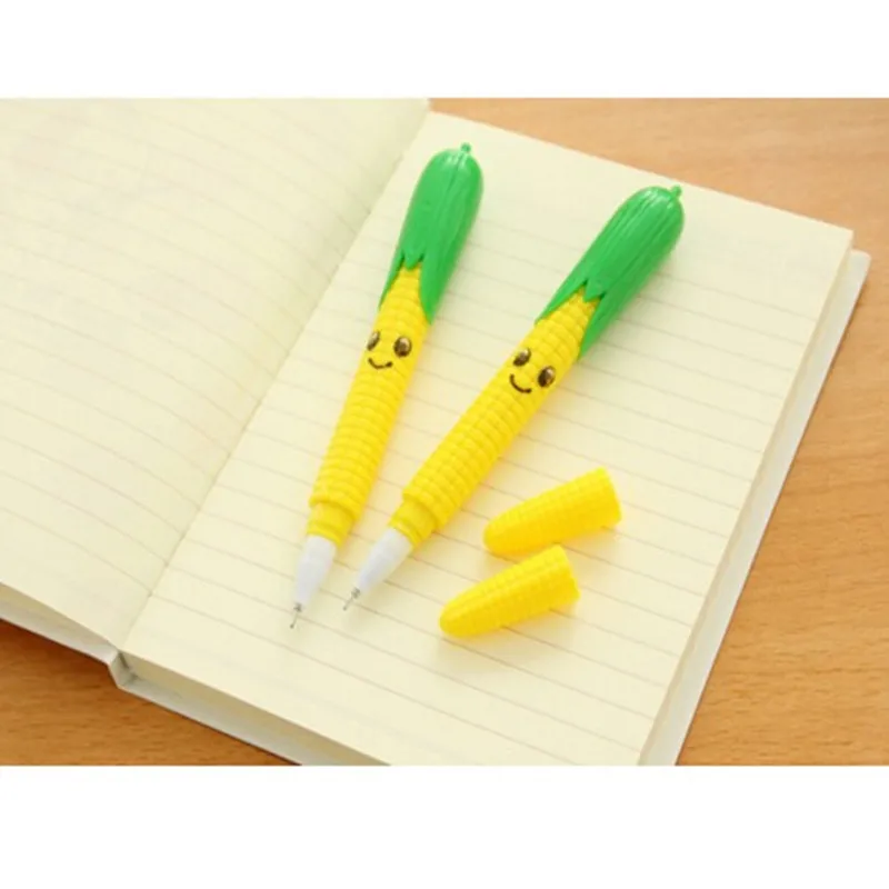 

12 pcs/lot NEW Cute Smiling Corn gel pen lovely Gift School and office Supplies novelty Escolar Funny student Stationery Pen
