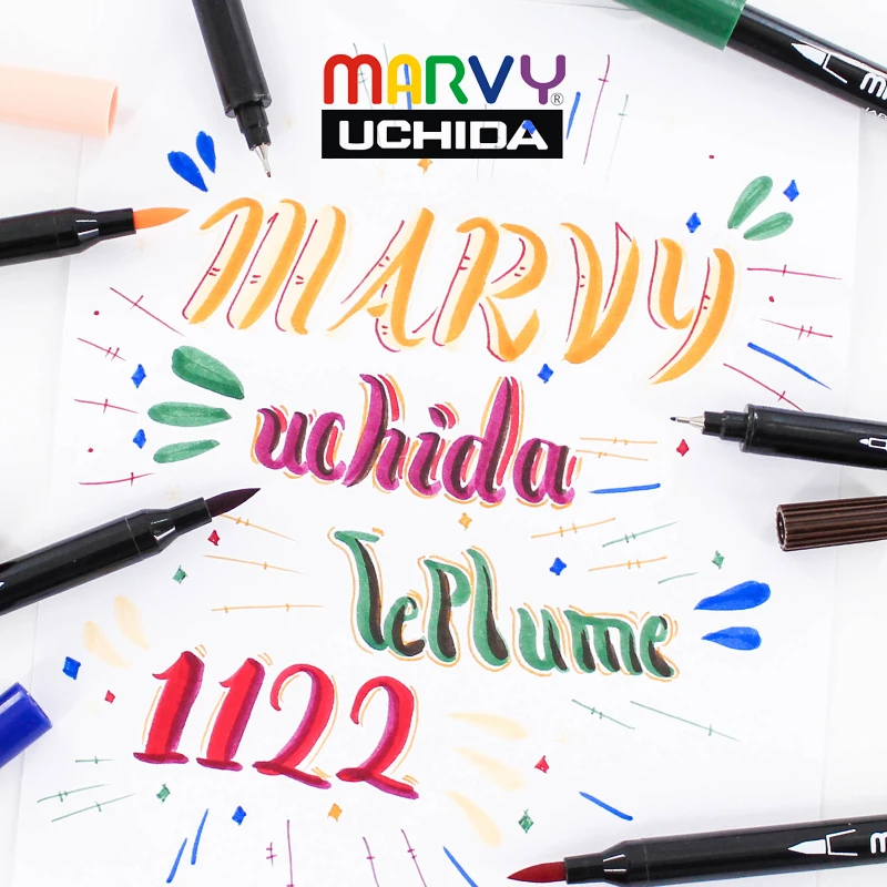 Набор двусторонних фломастеров Marvy 1122 6 шт./12 шт.|Маркеры для рисования| |