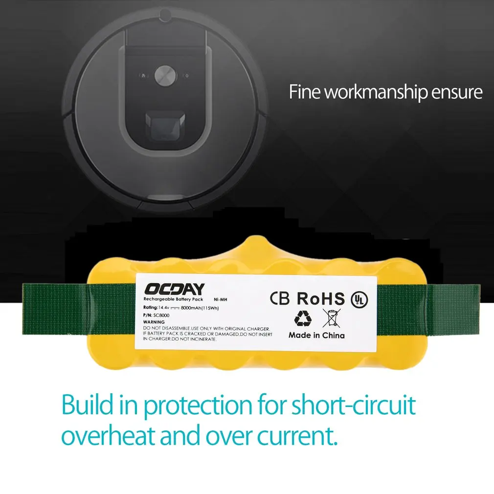 14,4 V 8000mAh Ni-MH Пылесос аккумуляторный аккумулятор подходит для Irobot Roomba части пылесоса