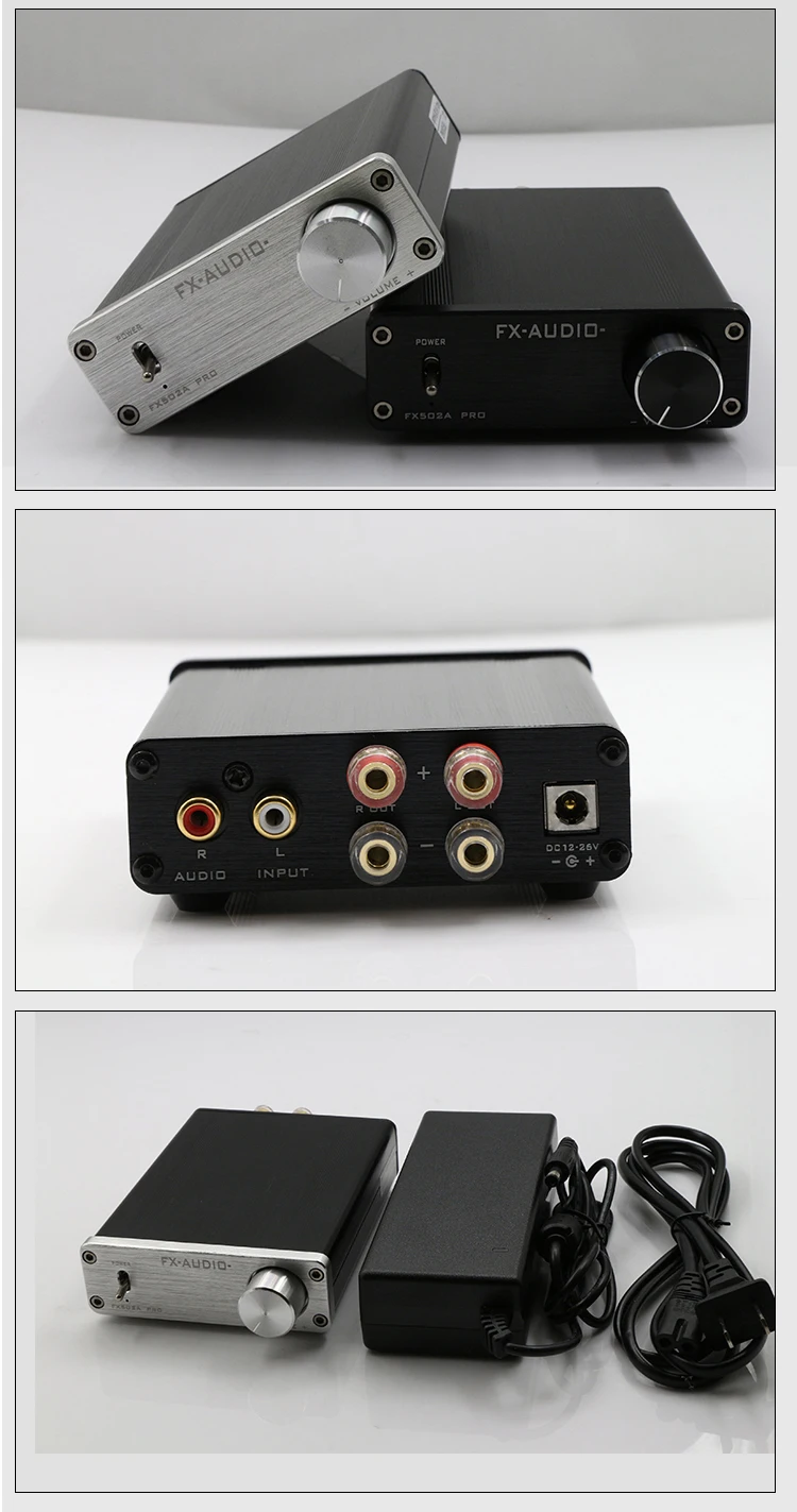 fx-аудио FX-502A PRO HiFi 2,0 полный цифровой аудио усилитель мощности 50 Вт+ 50 Вт с DC24V/4A адаптер питания